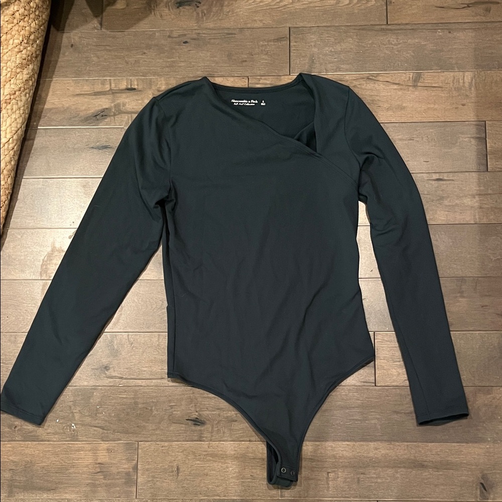 Abercrombie & Fitch Black Long Sleeve Bodysuit